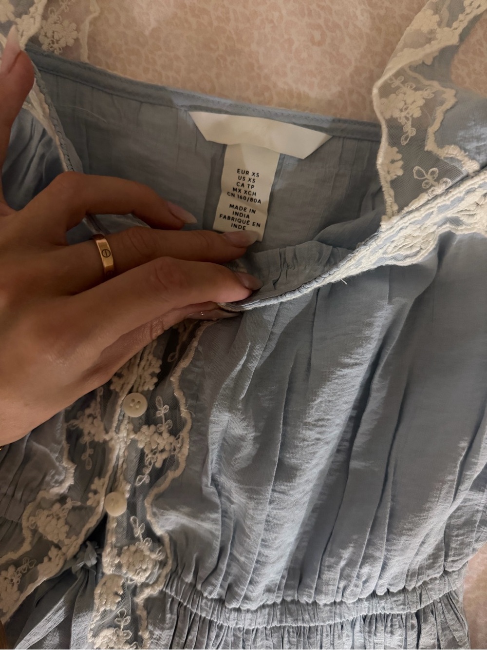 New H&M Blue Lace-Trim Camisole Top - Women Intimates & Sleepwear - Picture 2 of 2